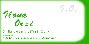 ilona orsi business card